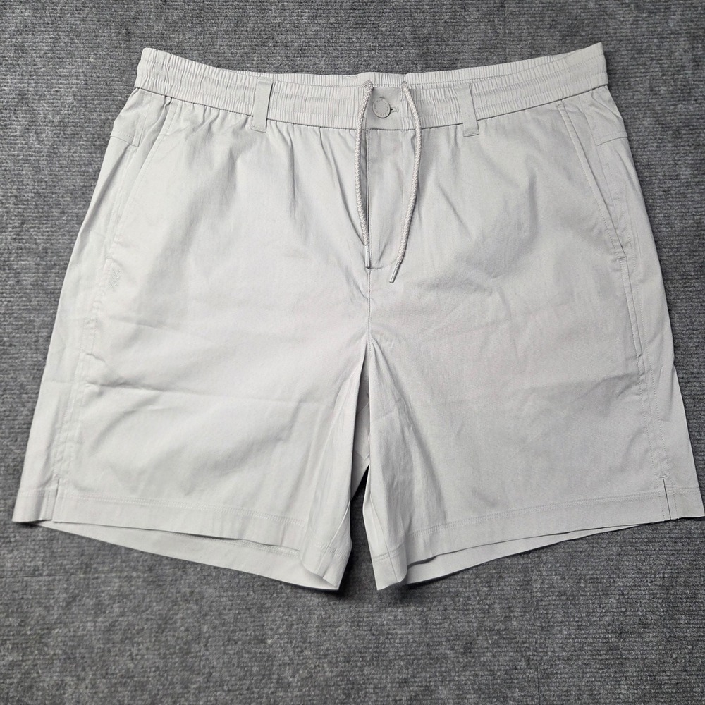 Rhone Commuter Shorts Mens 33 Light Gray Elastic Waist Drawstring Performance 7"